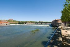 Landscape Of Garonne River Royalty Free Stock Images Landscape Of Garonne River Royalty Free Stock Images