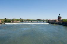 Scenery Of Garonne River Royalty Free Stock Images