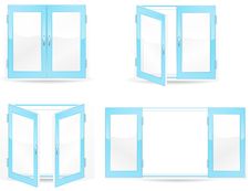 Blue Windows Royalty Free Stock Image Blue Windows Royalty Free Stock Image
