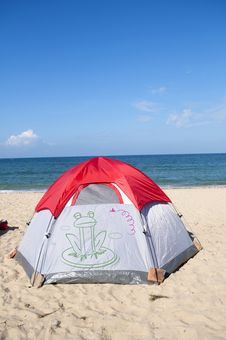 Beach Camping Royalty Free Stock Image Beach Camping Royalty Free Stock Image