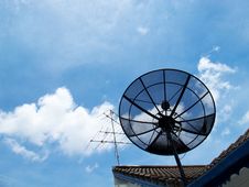Antenna & Dish Royalty Free Stock Photo