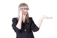 A Woman Talks By Mobile Royalty Free Stock Photo A Woman Talks By Mobile Royalty Free Stock Photo