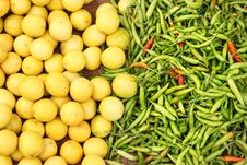 Farm Fresh Lemon And Chillies Stock Image Farm Fresh Lemon And Chillies Stock Image