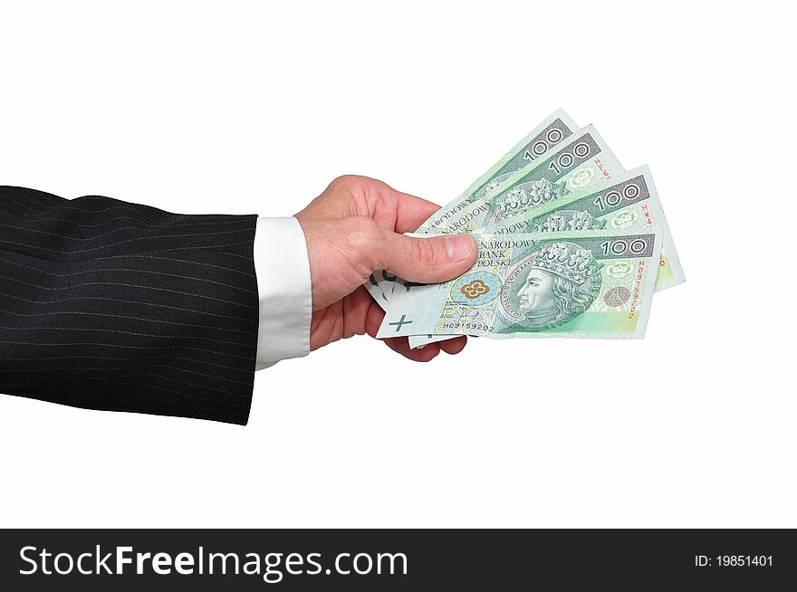 Banknotes held in the hand