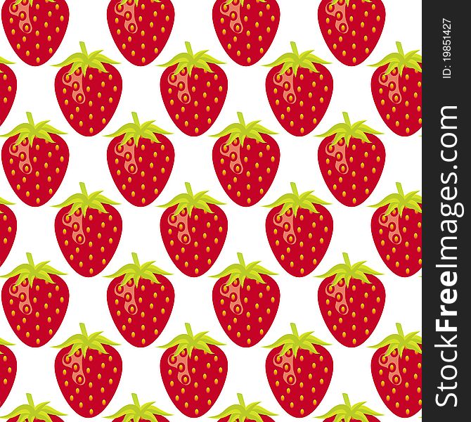 Strawberry repeatable seamless pattern