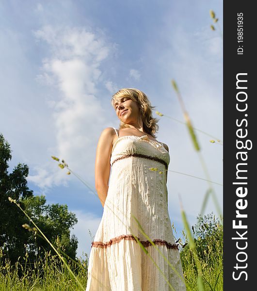 Woman on the meadow