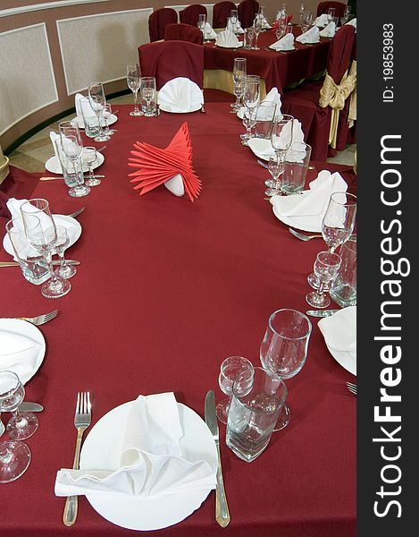 Banquet table on an exclusive party. Banquet table on an exclusive party