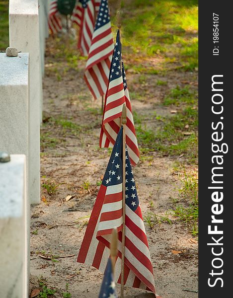 Military graveyard in Savannah, Georgia. Military graveyard in Savannah, Georgia