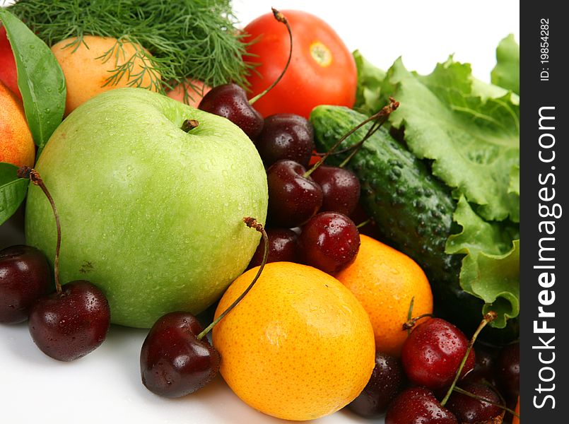 Ripe Vegetables And Fruit