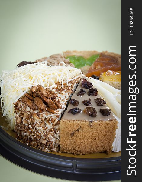 Mixed cake with nut dried fruit and cheese