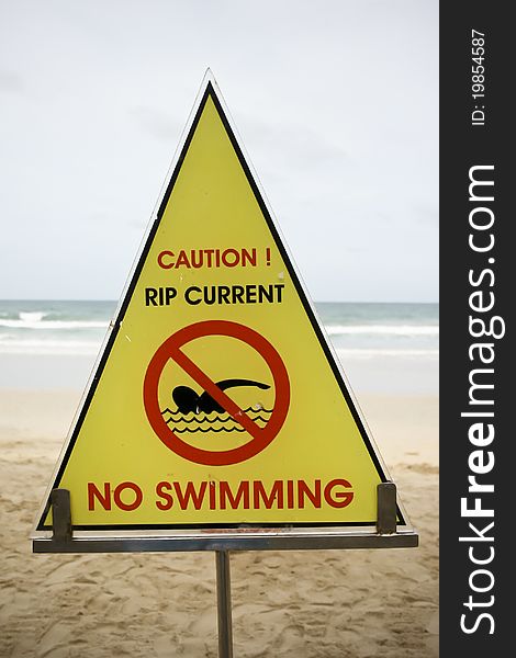 Swimming sign