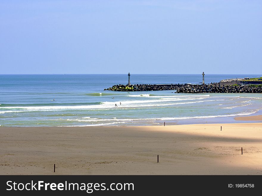 Tropical heaven beach with lighthouse in Taiwan. Tropical heaven beach with lighthouse in Taiwan