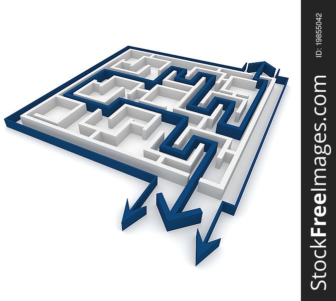 Various ways of passing the maze