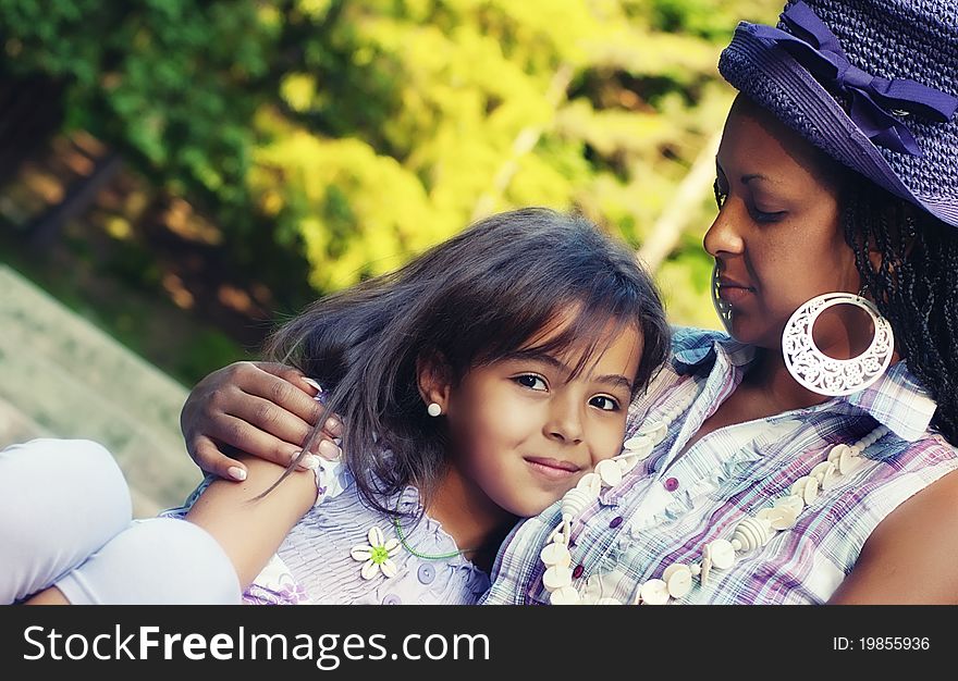 Mother and child in a summer day. Mother and child in a summer day