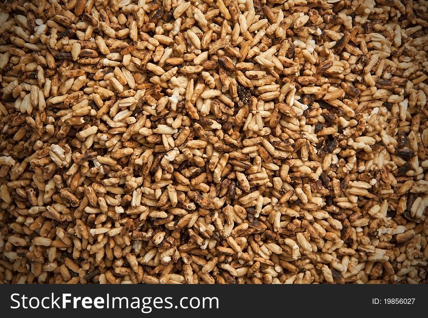 Dry fried rice background view