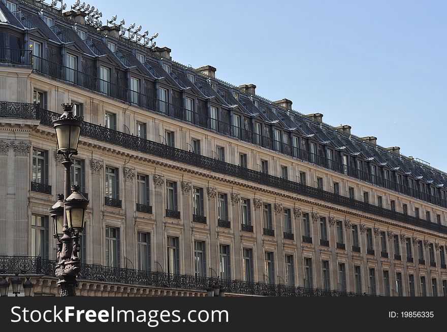 Perfectly symmetrical Row of Parisian flats