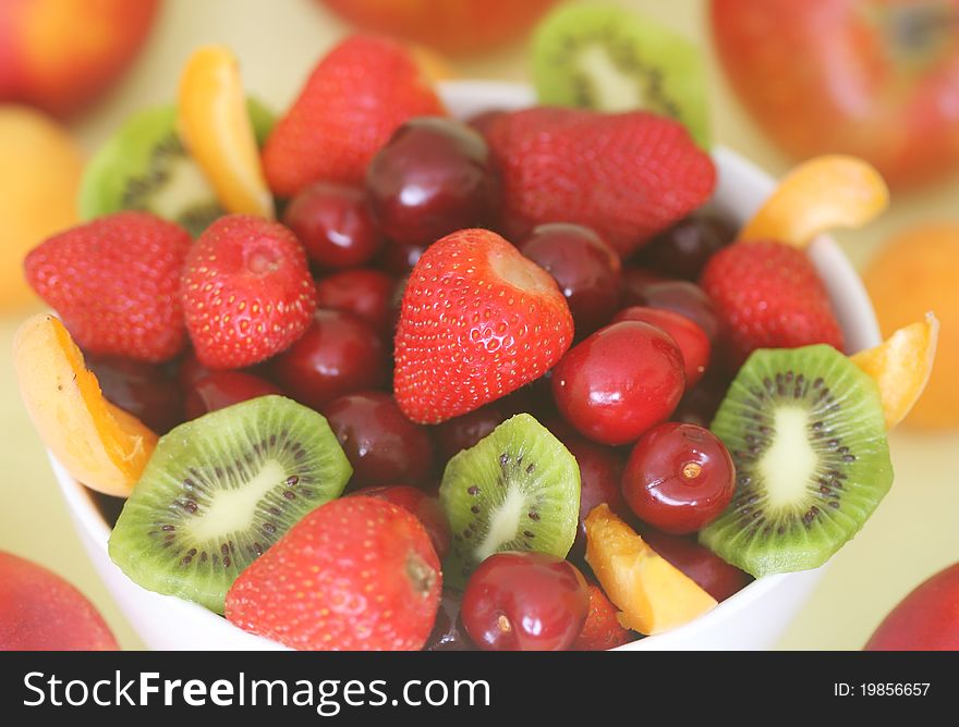 Close-up of fresh fruit salad. Close-up of fresh fruit salad