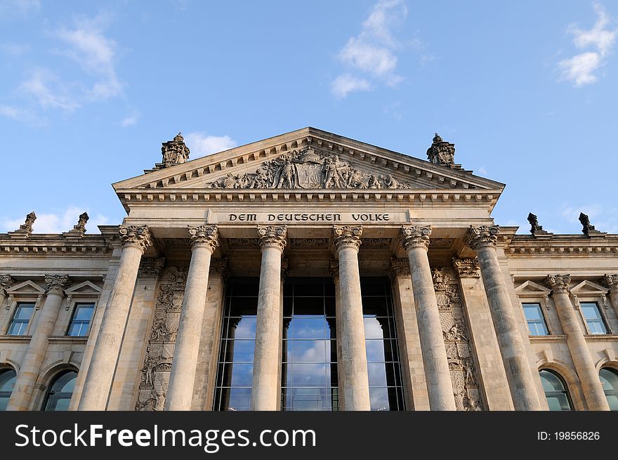 Front View Of The Reichstag