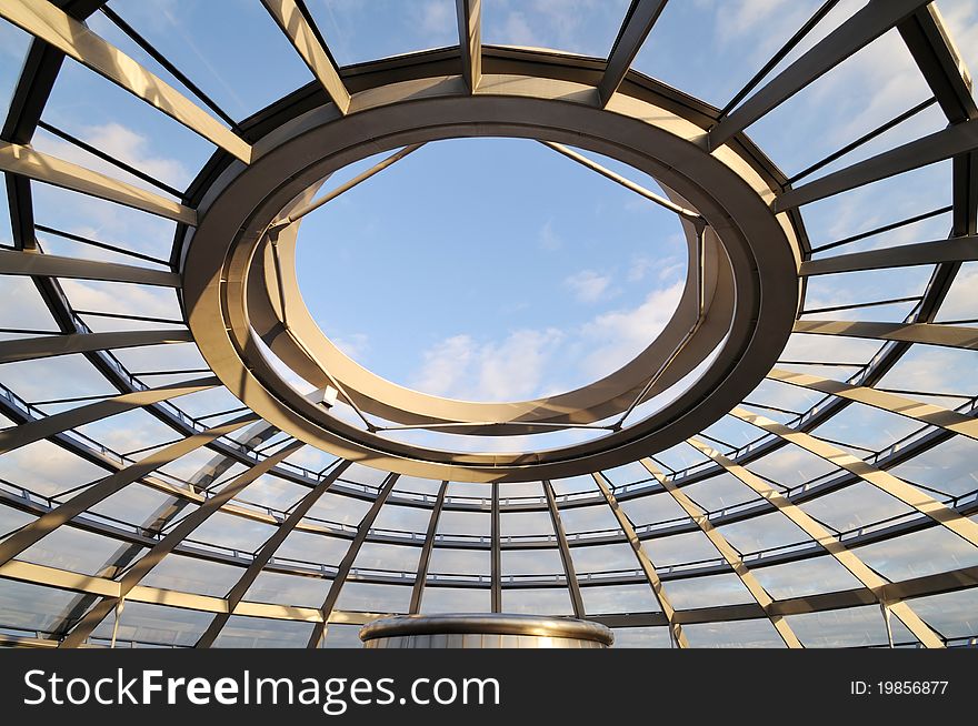 The dome or cupola of the Reichstag Parliament Building in Berlin the home of the German Government. The dome or cupola of the Reichstag Parliament Building in Berlin the home of the German Government