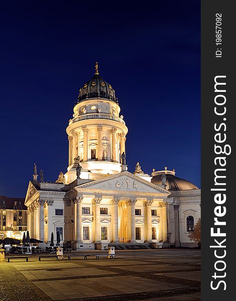 Night shot of the German Cathedral on Gendarmenmarkt, Berlin, Germany. Night shot of the German Cathedral on Gendarmenmarkt, Berlin, Germany.