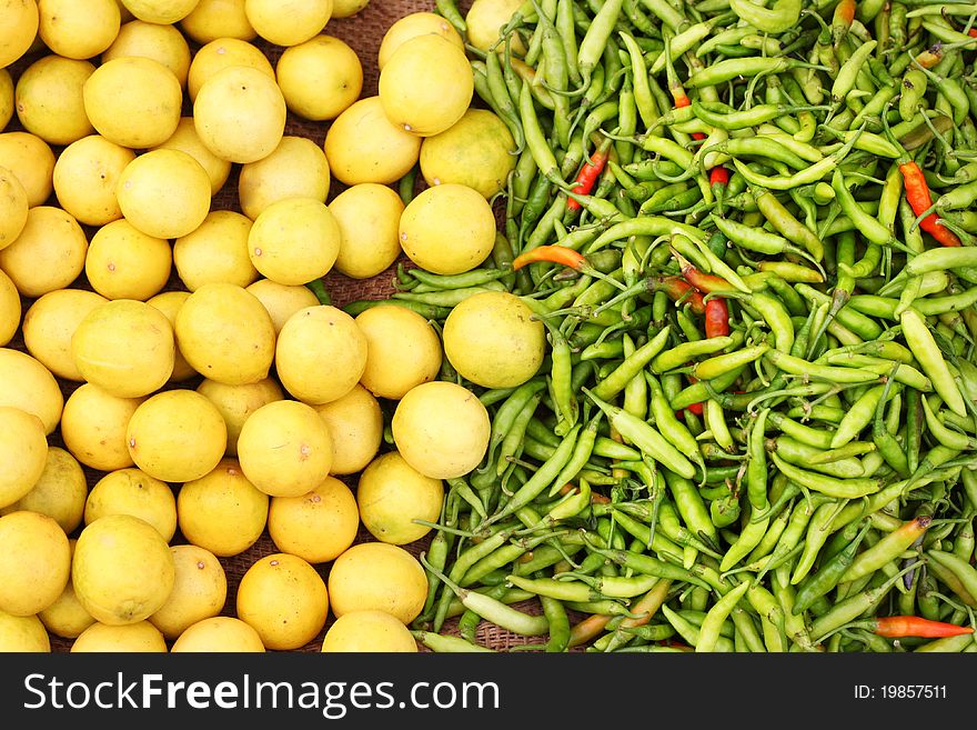 Farm fresh Lemon and Chillies