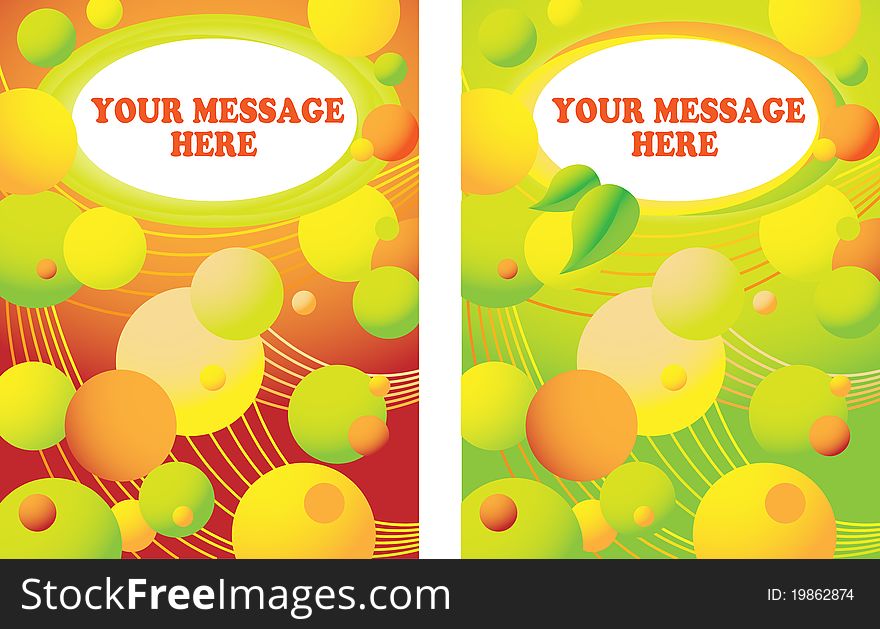Abstract colorful bubbles background with a space for text