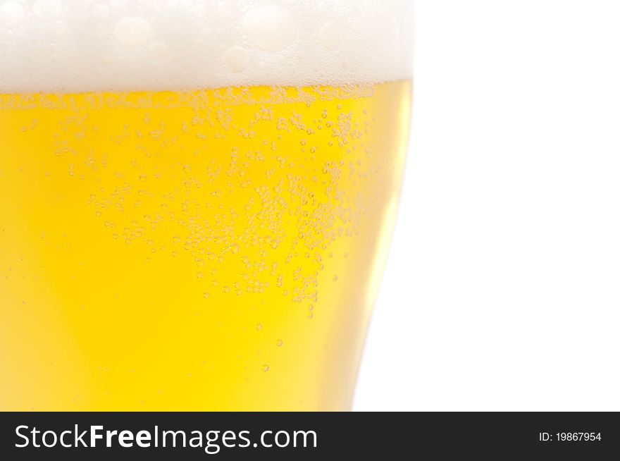 Beer on a white background