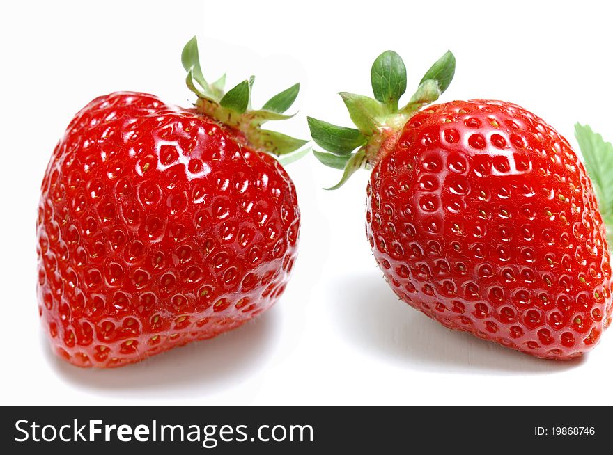 Ripe strawberries that were red. Ripe strawberries that were red
