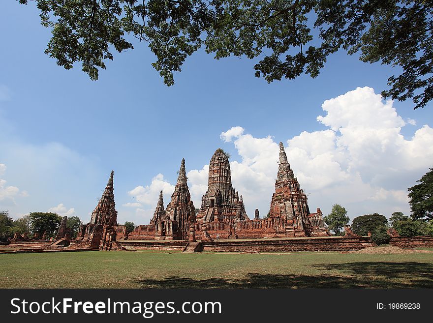 Wat Chai Wattanaram is located in Ayutthaya, Central of Thailand. Ayutthaya is one of the world heritage. Wat Chai Wattanaram is located in Ayutthaya, Central of Thailand. Ayutthaya is one of the world heritage.