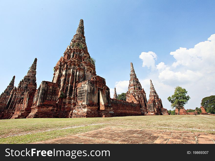 Wat Chai Wattanaram is located in Ayutthaya, Central of Thailand. Ayutthaya is one of the world heritage. Wat Chai Wattanaram is located in Ayutthaya, Central of Thailand. Ayutthaya is one of the world heritage.