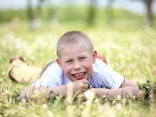 Little Boy Playing In The Park Royalty Free Stock Photos Little Boy Playing In The Park Royalty Free Stock Photos