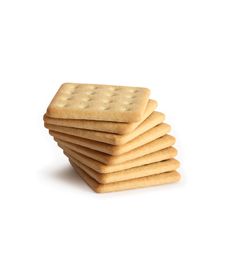 Crackers On White Royalty Free Stock Photo