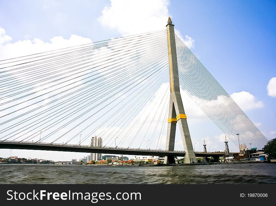 Rama 8 Bridge across the Mae Nam Chao Phraya Thai. Rama 8 Bridge across the Mae Nam Chao Phraya Thai.