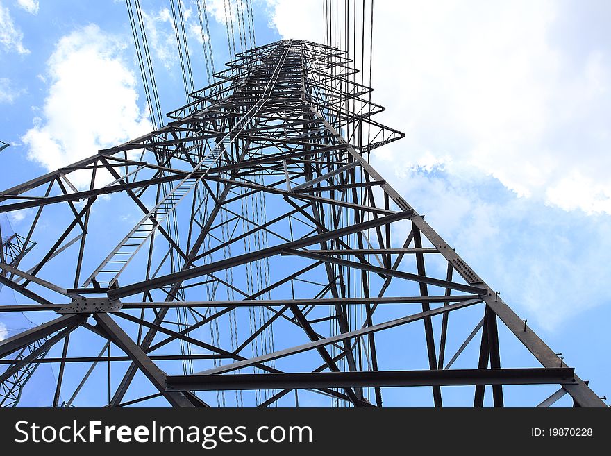 Electricity pole, steel strcuture, steel truss