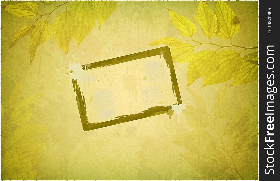 Abstract floral background with vintage frame. Abstract floral background with vintage frame