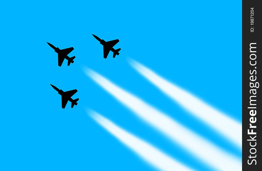 Aircraft On Blue Sky