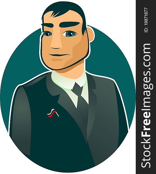 A scalable illustration of a Politician or suited business man. A scalable illustration of a Politician or suited business man.