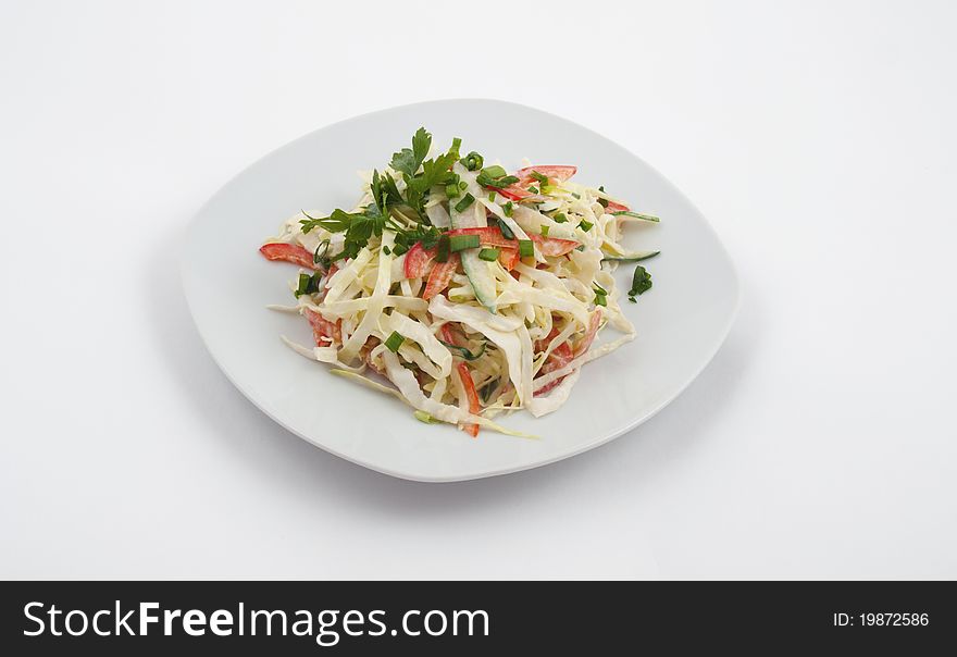 Salad photo on a plate. Salad photo on a plate