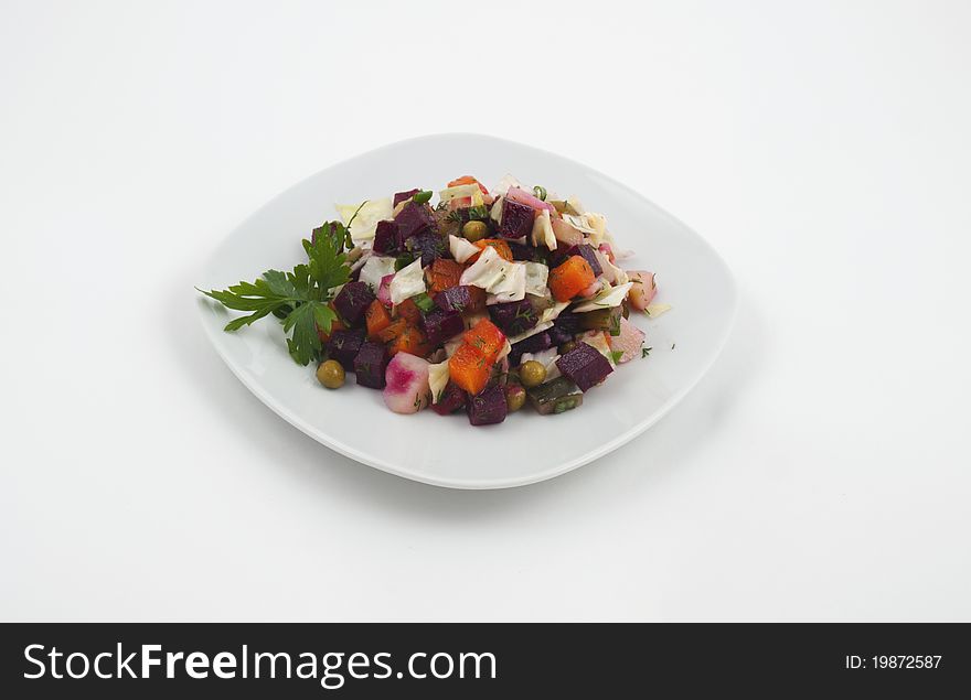 Salad photo on a plate. Salad photo on a plate