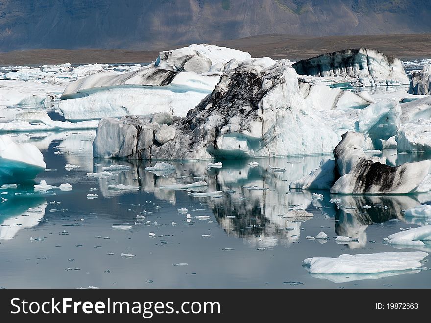 Icebergs on the lake in Iceland Jokulsarlon. Icebergs on the lake in Iceland Jokulsarlon