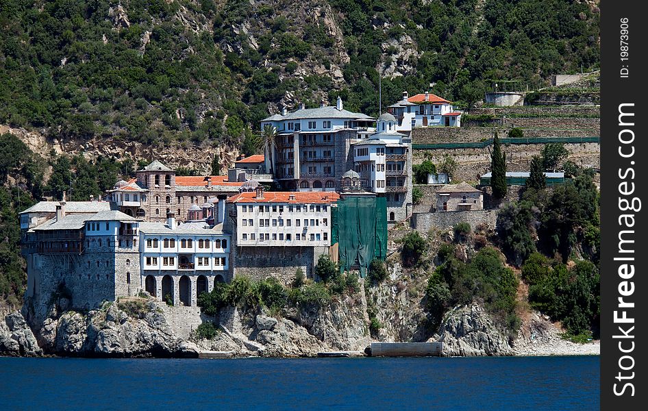 Grigoriou Monastery on Athos Peninsula, Mount Athos, Chalkidiki, Greece
