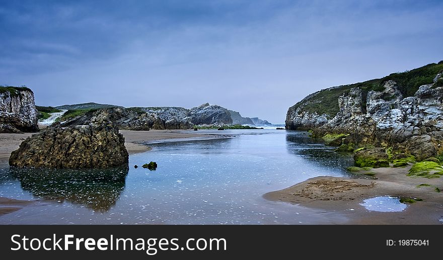 Seascape in Santander, Spain.