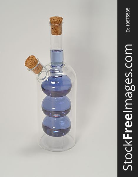 Glass vial for experiments in the laboratory. Glass vial for experiments in the laboratory