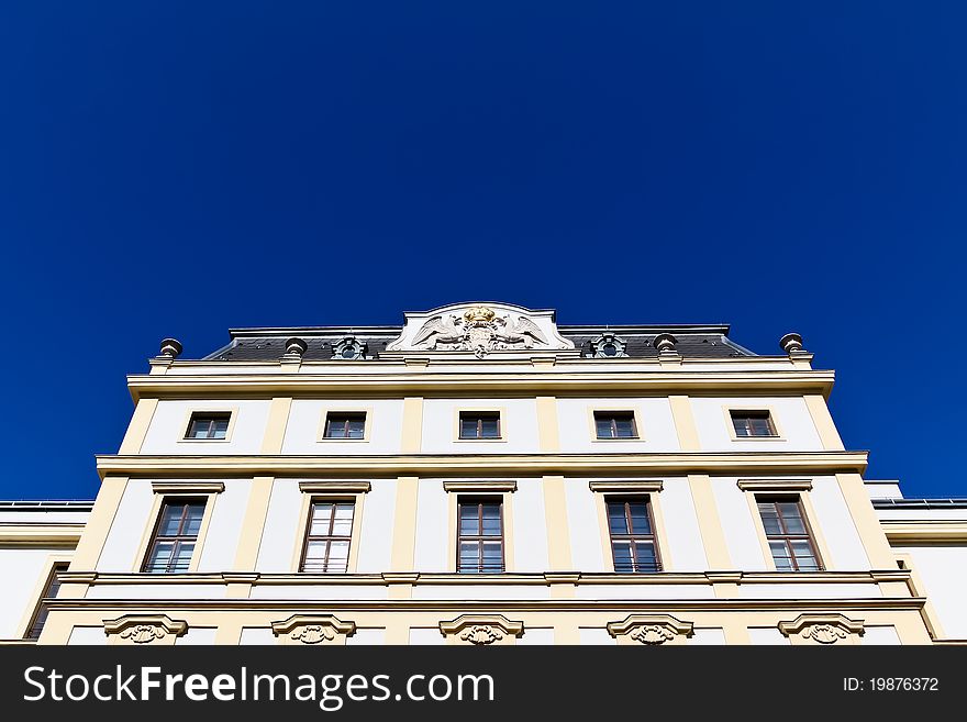An ornate facade of an imperial building in Vienna. An ornate facade of an imperial building in Vienna