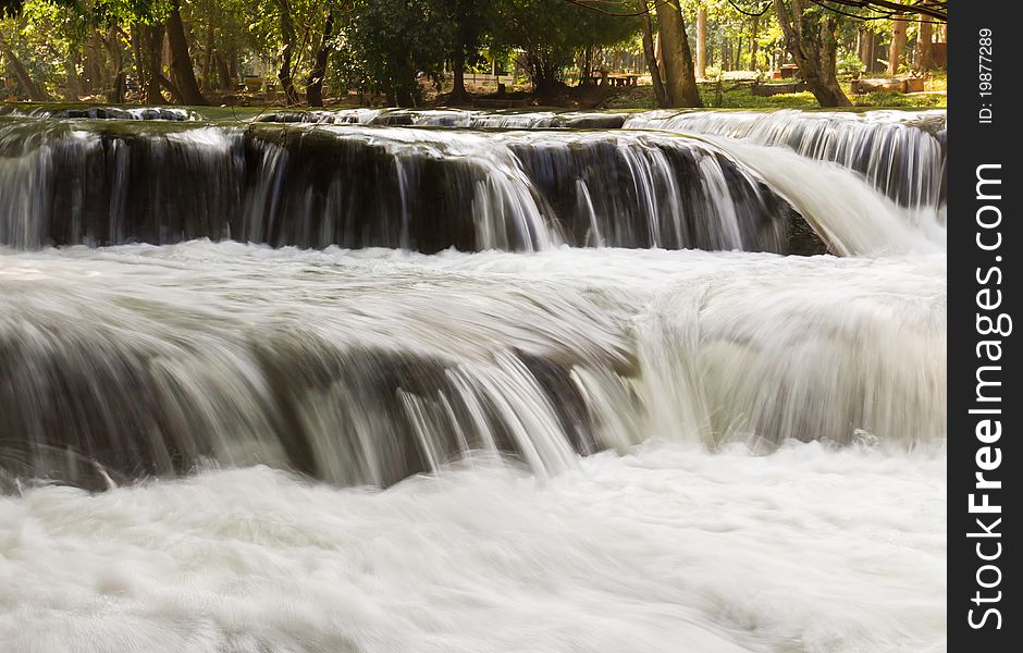 Muaklek water fall in a national park,Saraburi Thailand