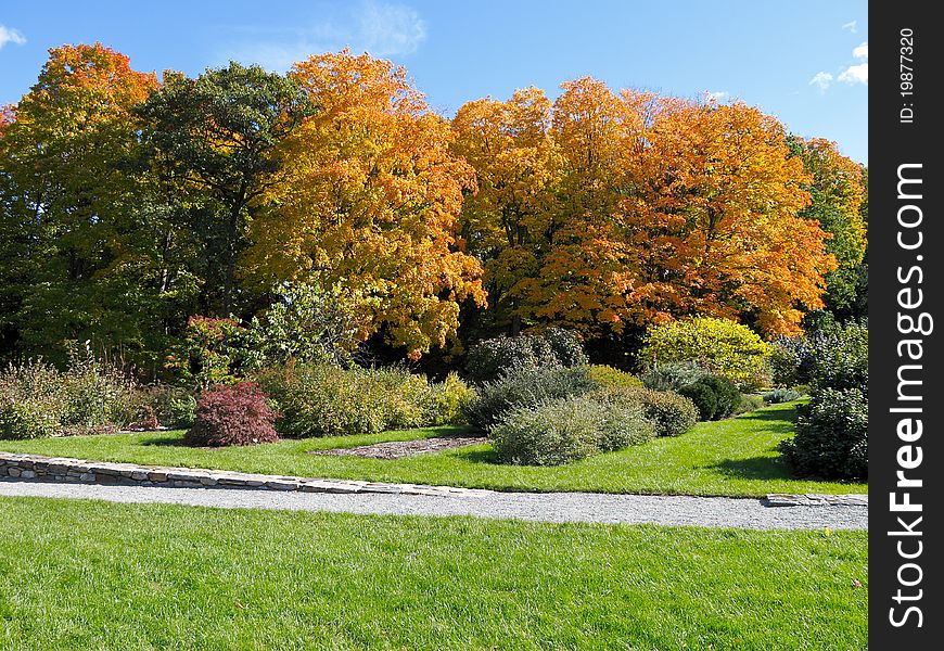 Public Garden In Fall