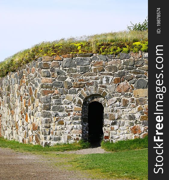 Stone Wall of Suomenlinna Sveaborg Fortress