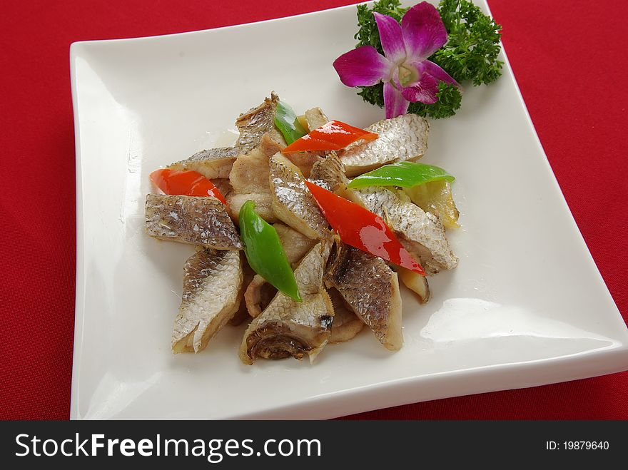 Dry salted fish is China a popular dish. Dry salted fish is China a popular dish