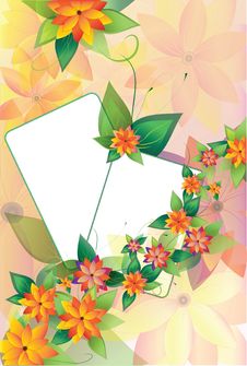 Two Floral Frames On Background2 Royalty Free Stock Photos Two Floral Frames On Background2 Royalty Free Stock Photos