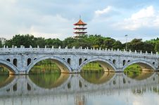 Pagoda And Bridge Royalty Free Stock Images Pagoda And Bridge Royalty Free Stock Images